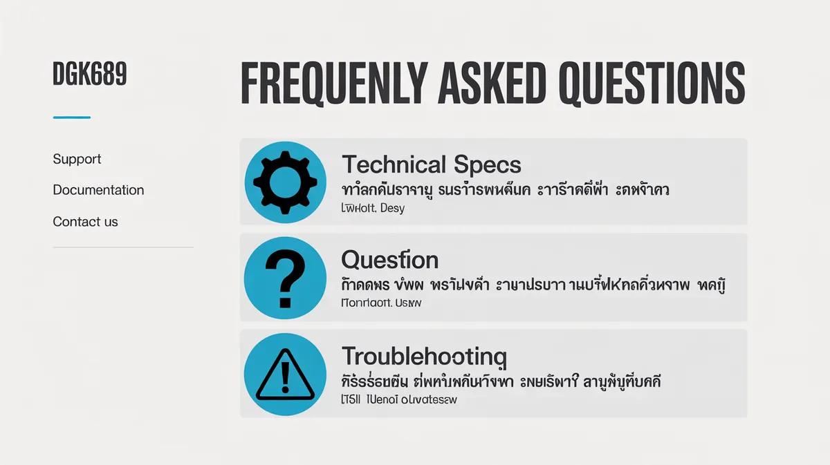 คำถามที่พบบ่อยและคำแนะนำสำหรับ DGK689